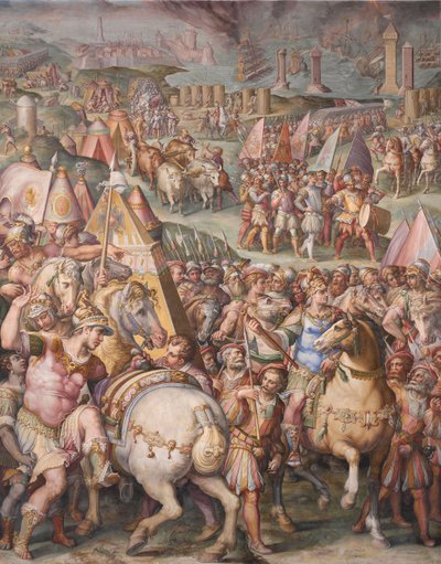 Kejser Maximilian ophæver belejringen af Livorno, 1568-1571 af Giorgio Vasari