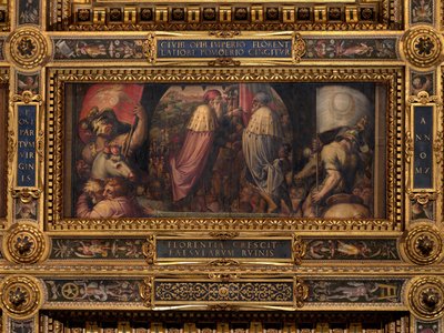 Unionen mellem Firenze og Fiesole af Giorgio Vasari