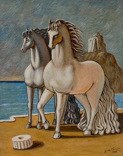 Gamle heste af Giorgio de Chirico
