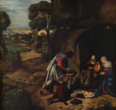 Hyrdernes tilbedelse, 1505-1510 af Giorgione da Castelfranco