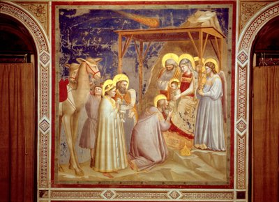 Tilbedelse af Magi, Scrovegnis kapel, Padua, ca. 1305 (fresco) af Giotto (c.1266 1337)