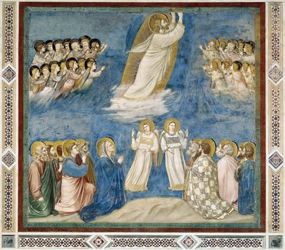 Kristi himmelfart, detalje fra Kristi liv og lidenskab, af Giotto af Giotto (c.1266 1337)