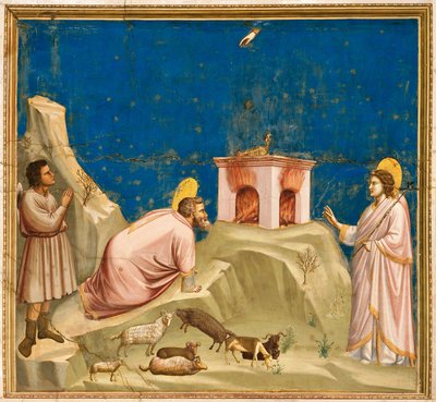 Italien, Padova, Angel meddeler Joachim, at han vil blive far af Giotto (c.1266 1337)