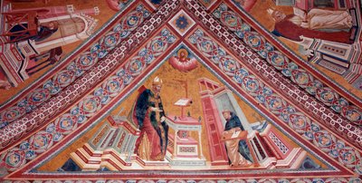 Kirkens læger: Sankt Augustin af Hippo (fresco af Giotto (c.1266 1337)
