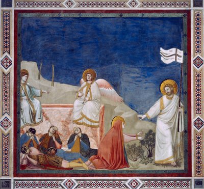 Noli Me Tangere - Kristi opstandelse, detaljer fra Life and Passion of Christ af Giotto (c.1266 1337)