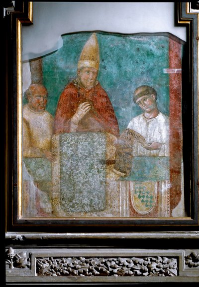 Pave Bonifatius VIII erklærer året 1300-jubilæet (fresco af Giotto (c.1266 1337)
