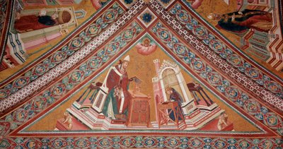Kirkens læger: Pave Gregor I den Store (fresko af Giotto (c.1266 1337)