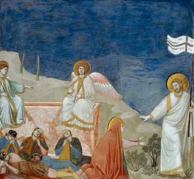 Kristi opstandelse, detalje fra Kristi liv og lidenskab, af Giotto af Giotto (c.1266 1337)