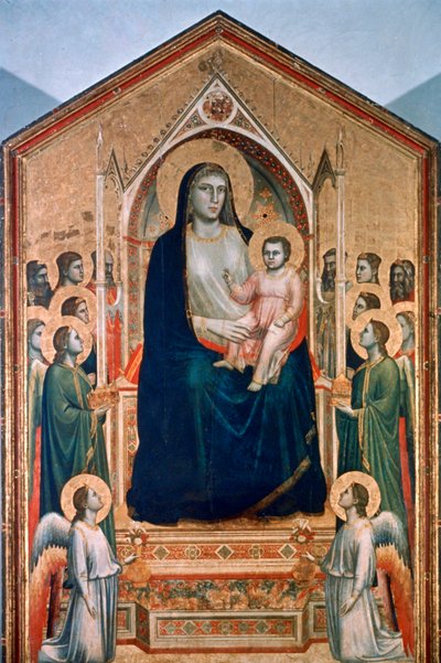Madonna og barn på tronen, c1300-1303 af Giotto di Bondone