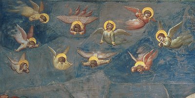Detalje af putti fra The Lamentation of Christ, c.1305 af Giotto di Bondone