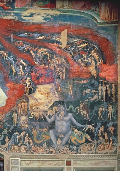 The Last Judgement, detalje af helvede, 1303-05 (se også 65227) af Giotto di Bondone