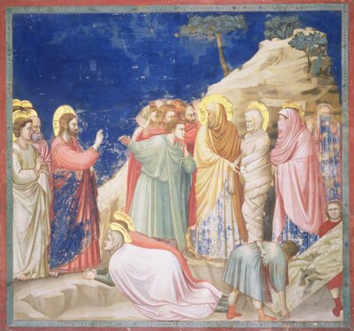 The Raising of Lazarus, ca. 1305 (før-restaurering) (se også 192699) af Giotto di Bondone