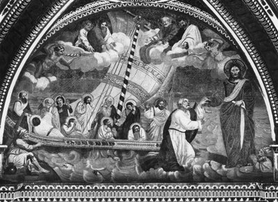 St. Peters Navicella (mosaik) af Giotto di Bondone after Giotto di Bondone after