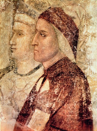 Paradise, detalje af Dante Alighieri (1265-1321) c.1336 af Giotto di Bondone school of Giotto di Bondone school of