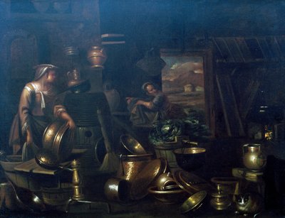 Indvendigt køkken af Gian Domenico Valentino (1630-1708) af Giovan Domenico Valentino