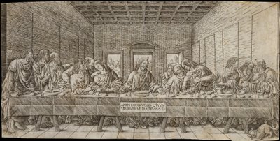 Den sidste nadver, med en spaniel, ca. 1500. af Giovan Pietro Birago