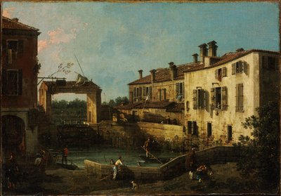 Lås i nærheden af Dolo af Giovanni Antonio Canal