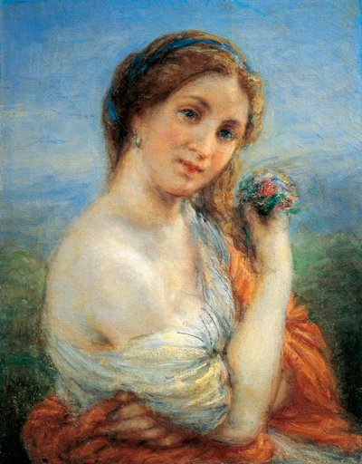 Flora, af Giovanni Carnovali, kendt som Piccio (1804-1874) af Giovanni Carnovali