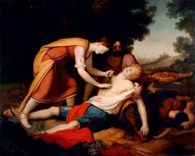 Erminia hoitaa Tancredia, kirjoittanut Gerolamo Costa (1777 -?) af Giovanni (1826 1903) Costa