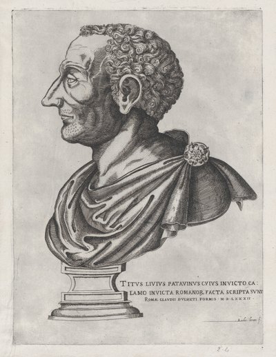 Mirror of Roman Magnificence: Buste of Livy, 1582., 1582. af Giovanni Ambrogio Brambilla