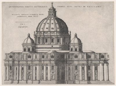 Mirror of Roman Magnificence: St. Peters, 1500-tallet., 1500-tallet. af Giovanni Ambrogio Brambilla