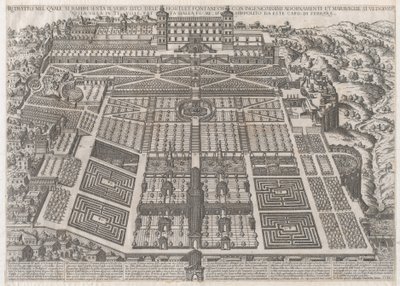 Mirror of Roman Magnificence: Tivoli Palace and Gardens, 1581., 1581. af Giovanni Ambrogio Brambilla.