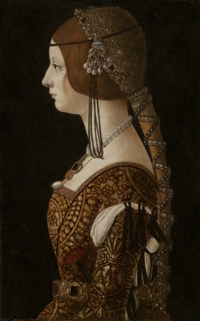 Bianca Maria Sforza, ca. 1493 af Giovanni Ambrogio de Predis