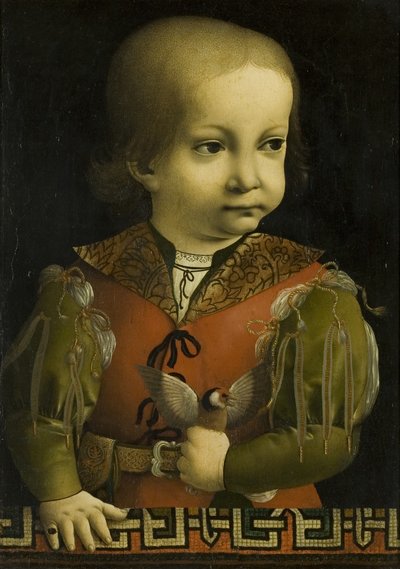Francesco Sforza som barn (olie på lærred) af Giovanni Ambrogio de Predis