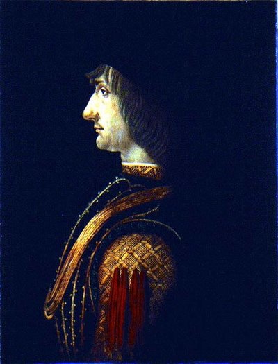 Portræt af en mand (olie på panel) af Giovanni Ambrogio de Predis
