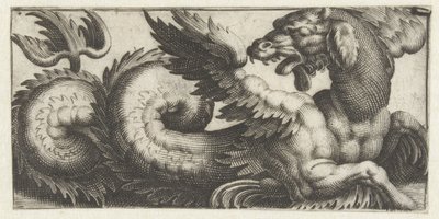 Bevinget sæl ser tilbage Frisere med havmonstre (serietitel) af Giovanni Andrea Maglioli