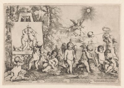 Allegori med putti af Giovanni Andrea Podesta