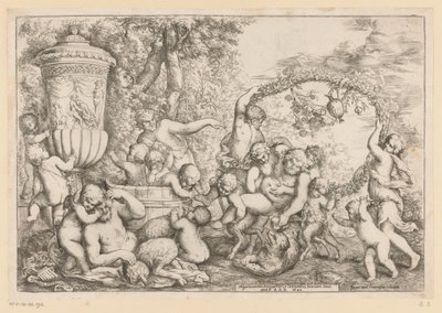 Bacchanal mødte Silenus af Giovanni Andrea Podesta