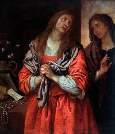 Mary og Martha (maleri, ca. 1640) af Giovanni Andrea di Ferrari