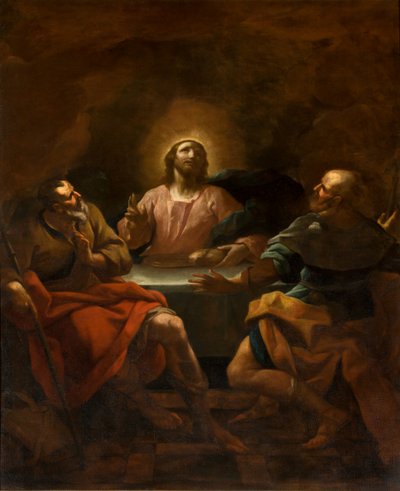 SS-sakramentets kapel, anden spænds sydside, Giovanni Antonio Borroni, Emmaus-nadveren af Giovanni Angelo Borroni