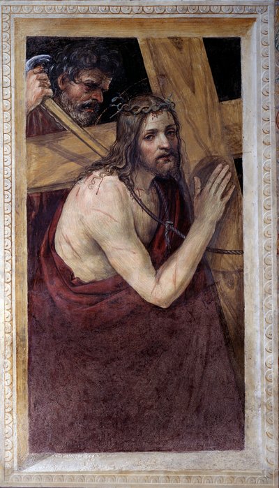 Jesus bærer sit kors (Fresco af Giovanni Antonio Bazzi Sodoma