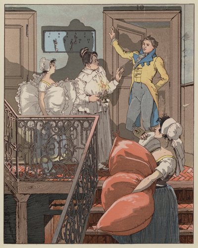 Scene fra La Dame de Gai-Fredon, af Quatrelles (Ernest LEpine) af Giovanni Antonio Bazzi after Sodoma