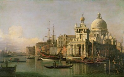 Udsigt over Dogana og Santa Maria della Salute af Giovanni Antonio Canal