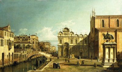 Campo Santi Giovanni e Paolo, Venedig, 1738-9 af Giovanni Antonio Canal