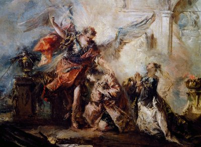 Englen velsigner Tobias, detalje fra Tobias