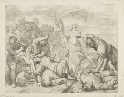 Sankt Ursulas og hendes ledsageres martyrium af Giovanni Antonio Lorenzini