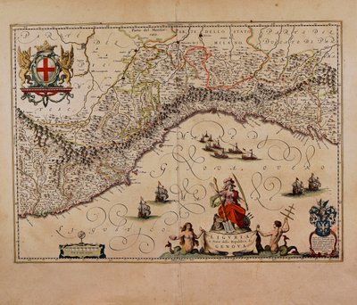 Kort over Ligurien-regionen af ​​Giovanni Antonio Magini af Giovanni Antonio Magini