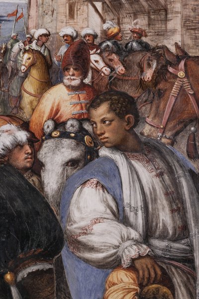 Tilbedelse af magi og tilbedelse af hyrder af Giovanni Antonio Pordenone
