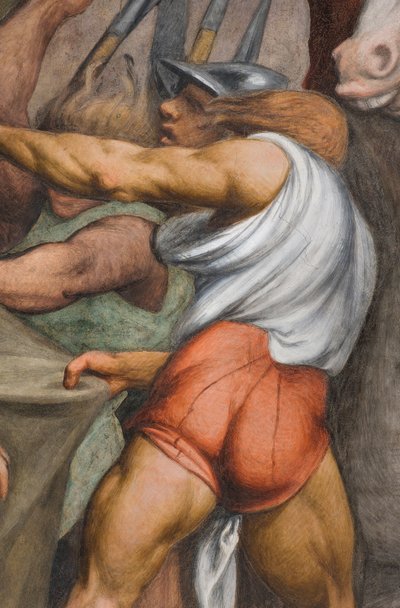 Central Aave, tredje spænd syd, klatre til Golgata, Il Pordenone af Giovanni Antonio Pordenone