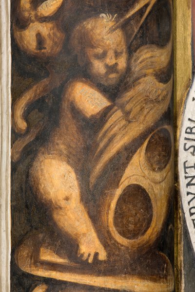 Central Ave, Lesena Upper Part Above Capital First og Second Span South, IL Pordenone, Putto, Detail af Giovanni Antonio Pordenone