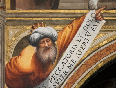 Central Nave, Plume Third Span South, IL Pordenone 1520, Buste with Prophet af Giovanni Antonio Pordenone