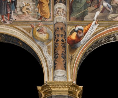 Central Nave, Third and Fourth South Span Plume, IL Pordenone 1520, Busts with Prophets af Giovanni Antonio Pordenone