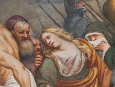 Centralskib, Andet Sydspan, Jesus falder under korset, Il Pordenone af Giovanni Antonio Pordenone