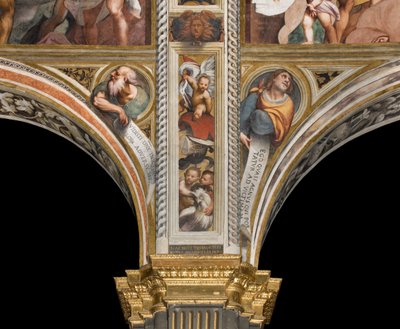 Centralskib, andet og tredje spænd syd, IL Pordenone 1520, buster med profeter af Giovanni Antonio Pordenone