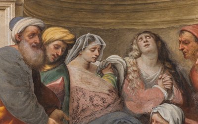 Counterfaccata, IL Pordenone, Deposition 1522, Detail af Giovanni Antonio Pordenone