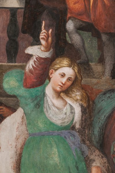 St. Catherines disputation med filosofferne, 1530-32 (fresco) (detalje af 3601450) af Giovanni Antonio Pordenone